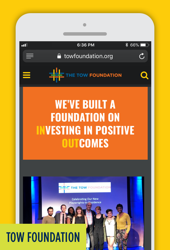 TOW Foundation: Mobile Website.